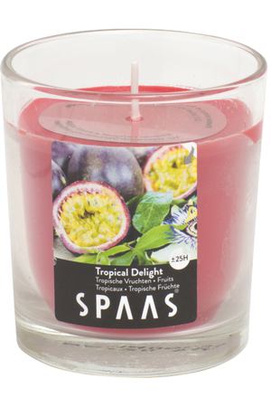 свеча в стакане SPAAS Тропический восторг 7х8,3см 25ч/г ароматизированная