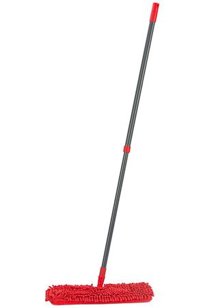 Швабра Hitt Орса с телескопической ручкой 120 см, двусторонняя насадка из микрофибры 38х14 см