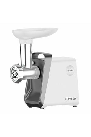 Мясорубка MARTA MT-MG2028A белый/серебро