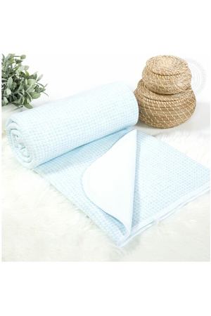 Одеяло- покрывало Лапки голубые 150*200
