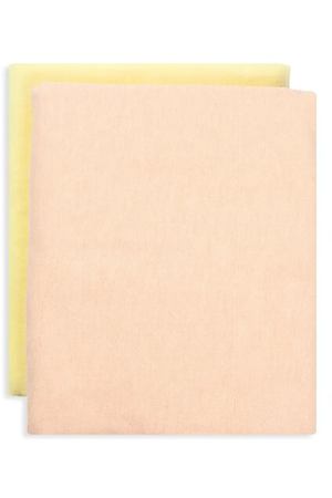 Многоразовая пеленка Чудо-Чадо Тональность фланель 120х75 набор 2 шт., персик/желтый
