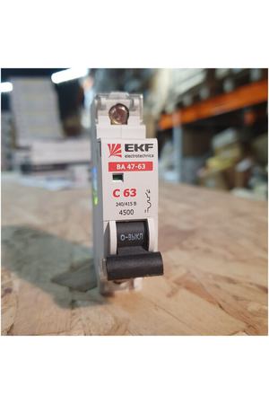 Автоматический выключатель EKF ВА 47-63 1P (C) 4,5kA 63 А