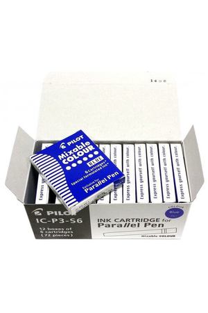 Pilot Упаковка из 12шт по 6 картриджей (72 картирджа) для Pilot Parallel Pen, синие