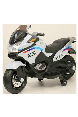 Детский электромобиль-мотоцикл RiverToys H222HH белый