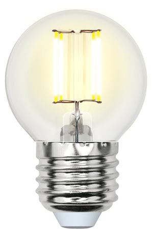 лампа филоментная UNIEL 7,5Вт E27 4000К шар белый свет