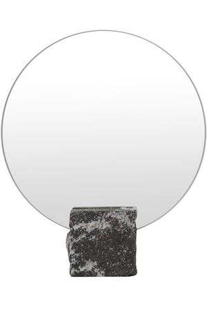 зеркало настольное VULCANO c камнем D-250мм