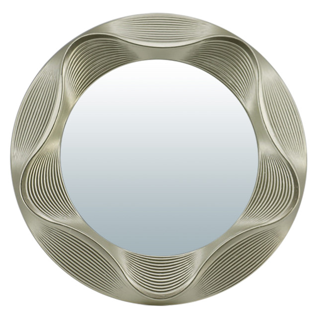 Где купить зеркало Гавр  D250мм серебро пластик/стекло Без бренда 
