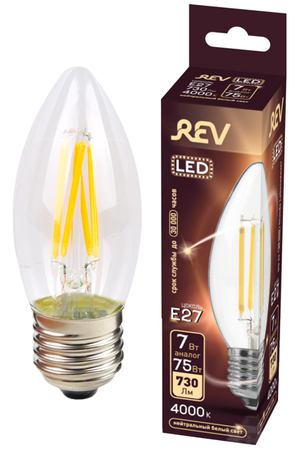 лампа филаментная REV 7Вт E27 С37 4000K свеча