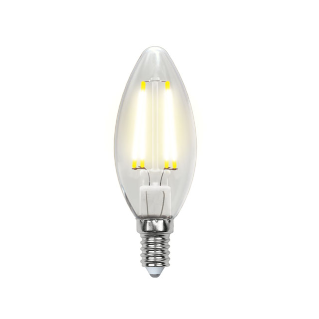 Где купить лампа филаментная UNIEL 7,5Вт E14 4000К свеча белый свет Uniel 