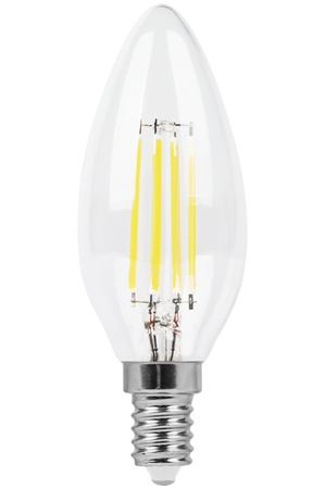 лампа филаментная FERON 5Вт E14 530лм 2700K 230В свеча 25572
