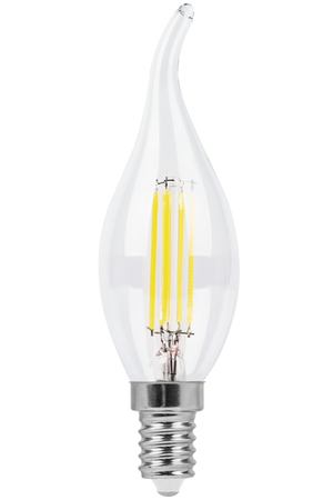 лампа филаментнаяFERON 5Вт E14 530лм 2700K 230В свеча на ветру