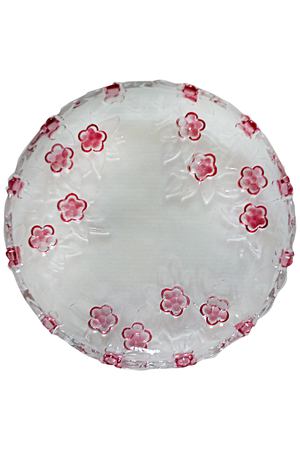 блюдо Carmen Pink 21,5см круглое стекло