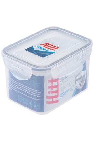 контейнер для продуктов HITT 0,7л 13х9х10см прямоугольный 4 замка пластик, силикон
