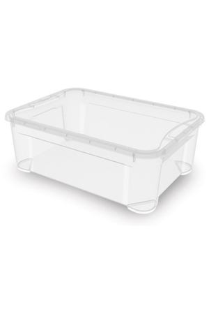 ящик БЫТПЛАСТ Кристалл, 55,5х39х19 см, 40 л, для бытовых нужд, пластик, с крышкой