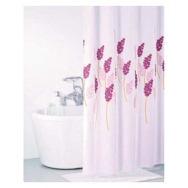 Где купить занавеска для ванной Lavender Happiness 200х200 см, цветы лаванда Iddis 