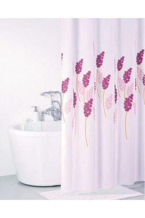 занавеска для ванной Lavender Happiness 200х200 см, цветы лаванда