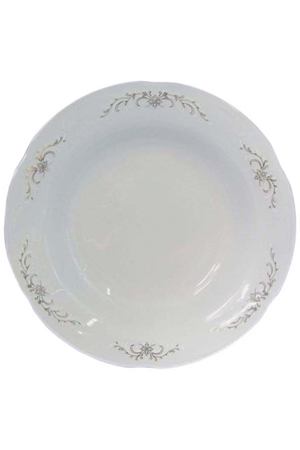 тарелка обеденная CMIELOW Камелия Серый орнамент, 27см, фарфор