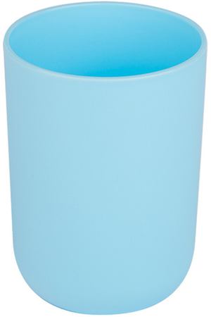 стакан для зубных щеток АКВАЛИНИЯ Муар голубой пластик