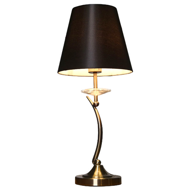Где купить лампа настольная DE FRAN Barbara Е27 220В 60Вт D59см металл+ хрусталь+ ткань De Fran 