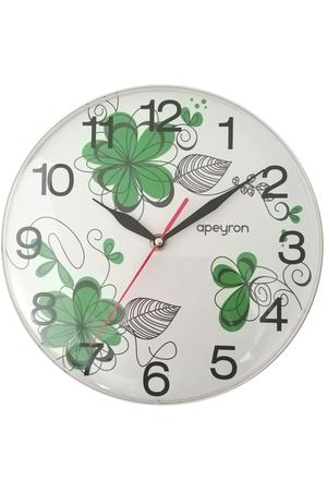 часы настенные APEYRON PL1701615 пластик белый/зеленый