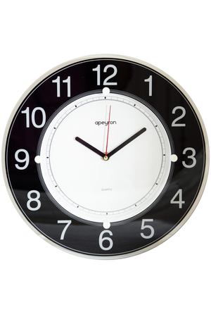 часы настенные APEYRON PL1712731 пластик черный/белый