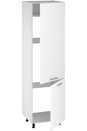шкаф-пенал универсальный Белый глянец 600х560х2140мм 2 двери МДФ/ЛДСП