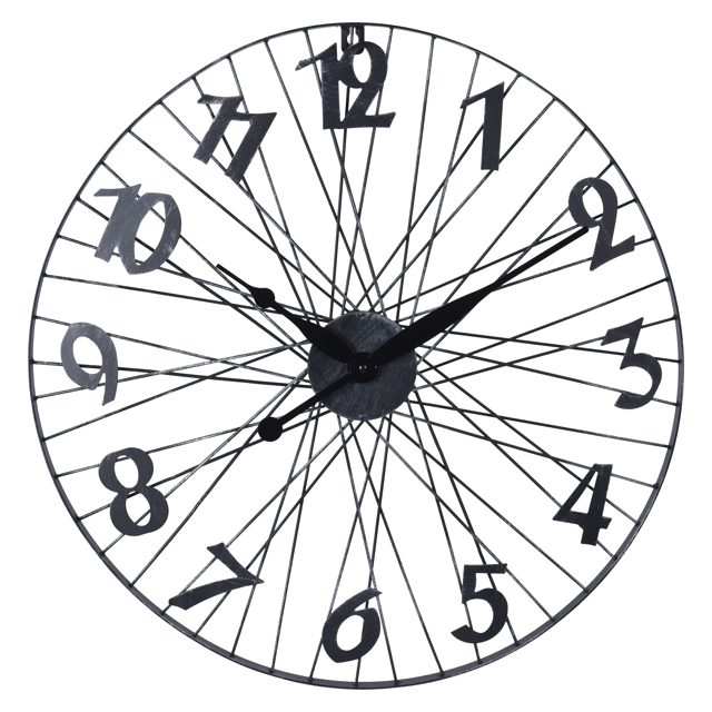 Где купить часы настенные KOOPMAN BICYCLE WHEEL D600мм черные металл Koopman 