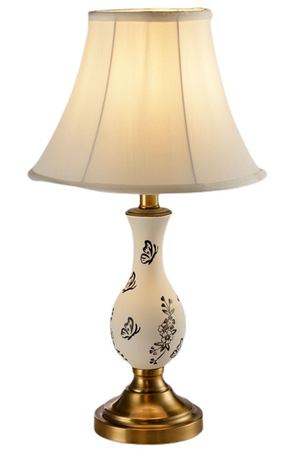 лампа настольная DE FRAN Barbara Е27 220В 60Вт D54см керамика+ ткань