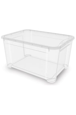 ящик БЫТПЛАСТ Кристалл, 55,5х39х29 см, 60 л, для бытовых нужд, пластик, с крышкой