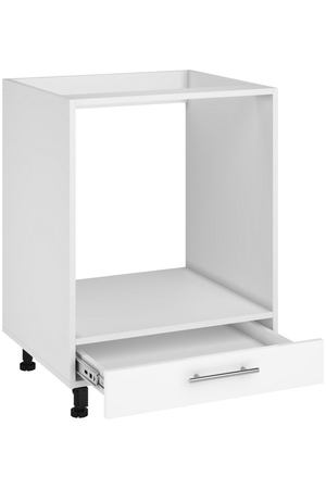 шкаф напольный для духовки Белый глянец 600х560х820мм 1 ящик МДФ/ЛДСП