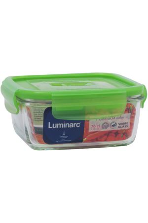 контейнер LUMINARC Purebox Aктив 0,76л 15х7см квадратный стекло, пластик микс цвета