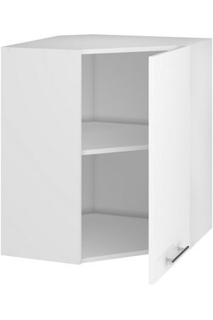 шкаф навесной угловой Белый глянец 600х600х720мм 1 дверь МДФ/ЛДСП