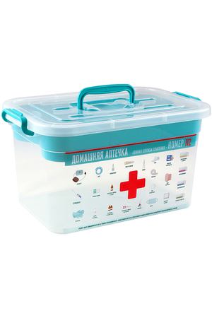 контейнер Домашний доктор, 35х29х17,5 см, 6,5 л, аптечка, пластик, с крышкой, ручкой, замками