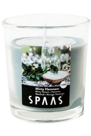 свеча в стакане SPAAS Мятный хаммам 7х8,3см 25ч/г ароматизированная