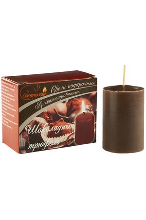 свеча-столбик CHAMELEON Шоколадный трюфель 2шт. 4х6см 6ч/г ароматизированная