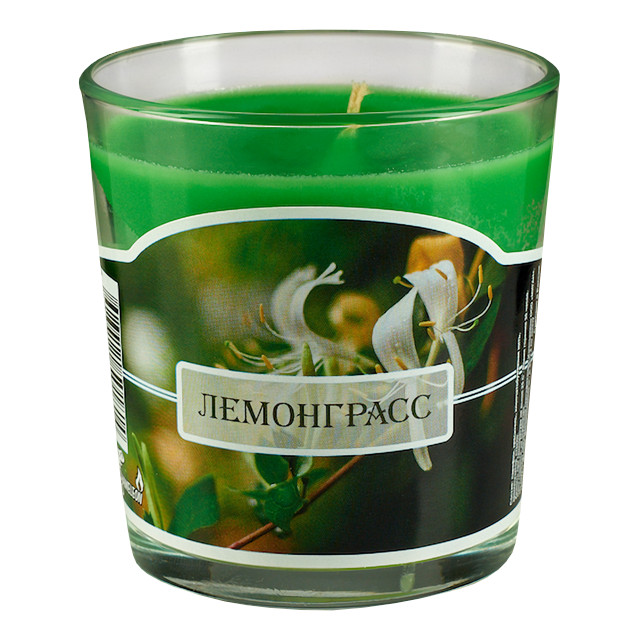 Где купить свеча в стакане CHAMELEON Лемонграсс 7,9х8,2см 30ч/г ароматизированная Без бренда 