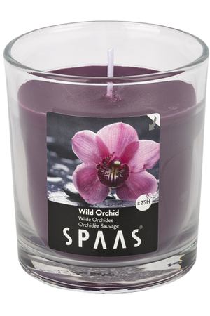 свеча в стакане SPAAS Дикая орхидея 7х8,3см 25ч/г ароматизированная