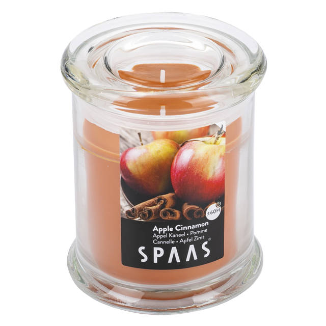 Где купить свеча в стакане SPAAS Премиум Яблоко с корицей 9х11см 60ч/г ароматизированная Spaas 