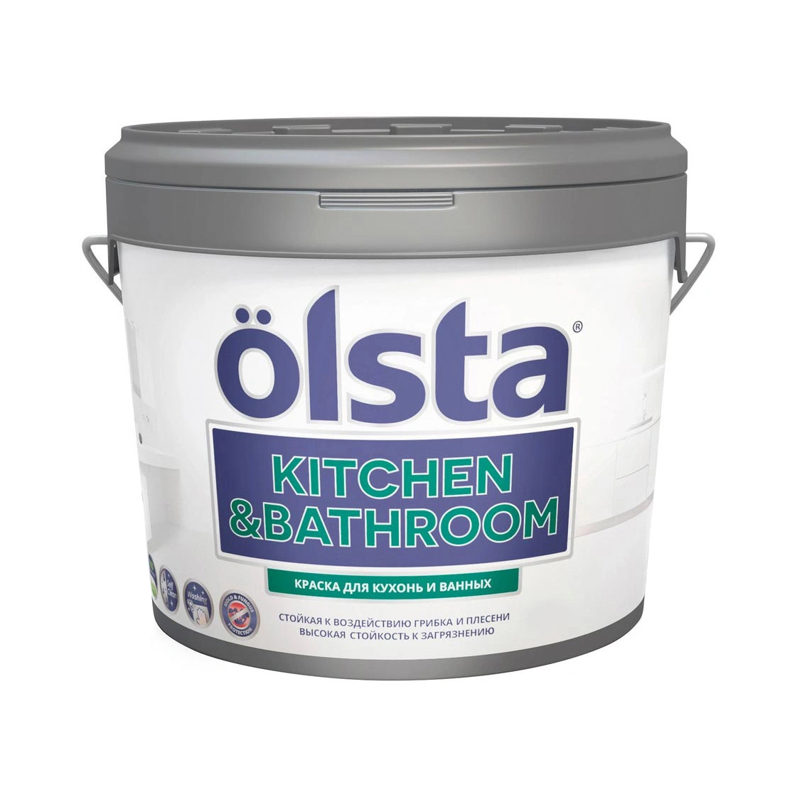 Где купить Краска Olsta Kitchen&Bathroom База С 9 л Olsta 