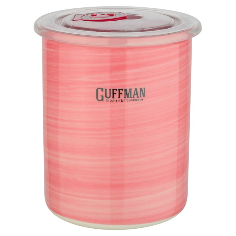 Где купить Банка для сыпучих продуктов Guffman Ceramics 0,6 л розовый Guffman 