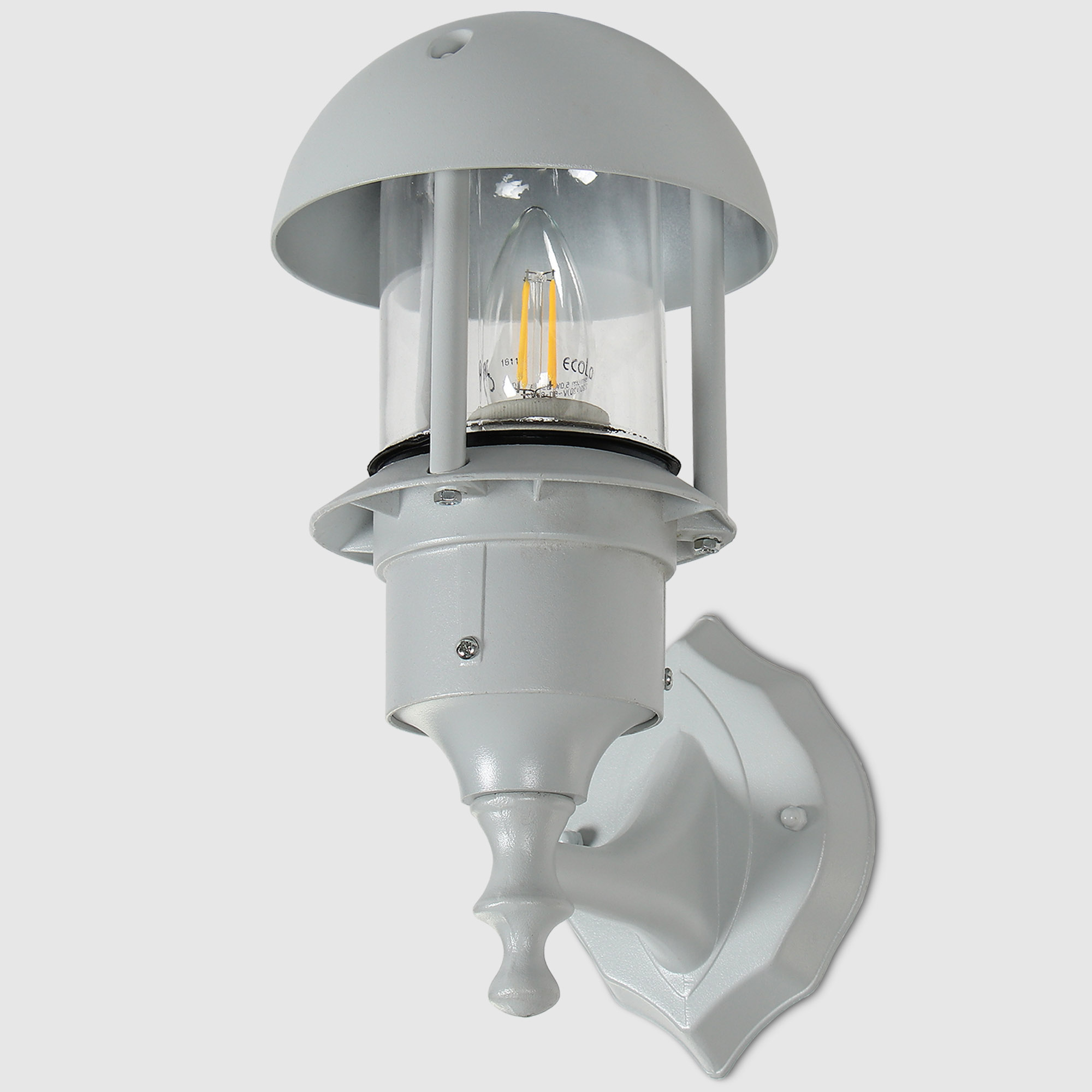Где купить Светильник садовый Amber Lamp 8062 IP44 E27 60Вт настенный, белый Amber Lamp 