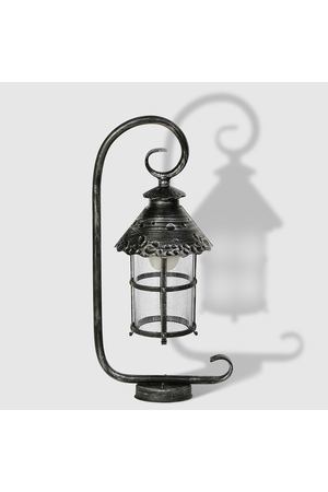 Светильник садовый Amber Lamp 8732B напольный IP23 E27 100Вт, чёрное серебро