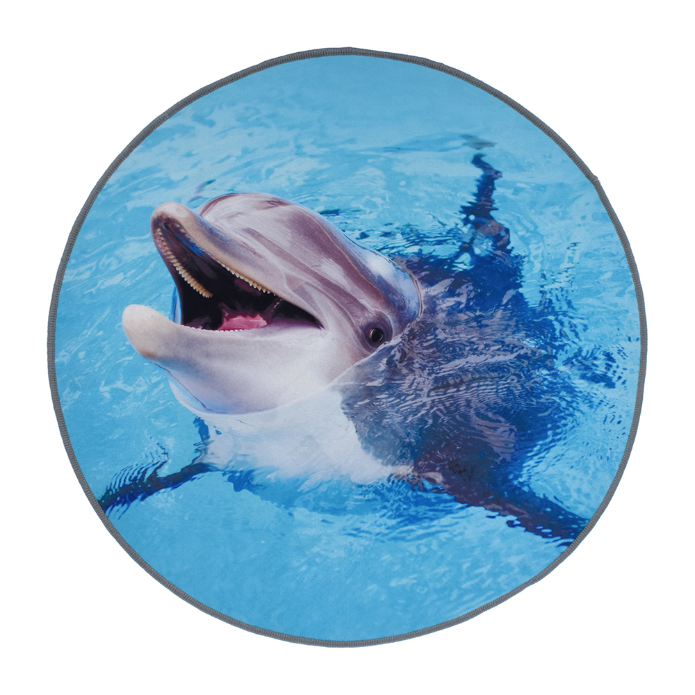 Где купить Коврик для ванной влаговпитывающий Vortex Velur Spa Дельфин разноцветный 60 см Vortex 