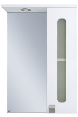 Зеркало Мисти Урал 50 см со светом правое , дверь ПВХ стекло