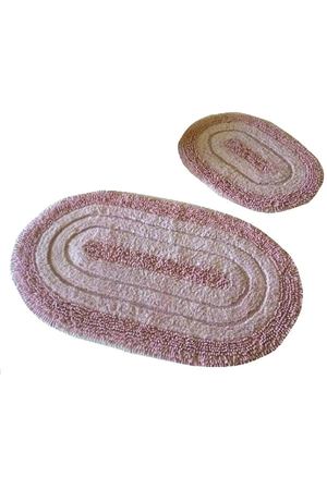 Набор ковриков для ванной Primanova Macaroni пудровый 50х60/60х100 см