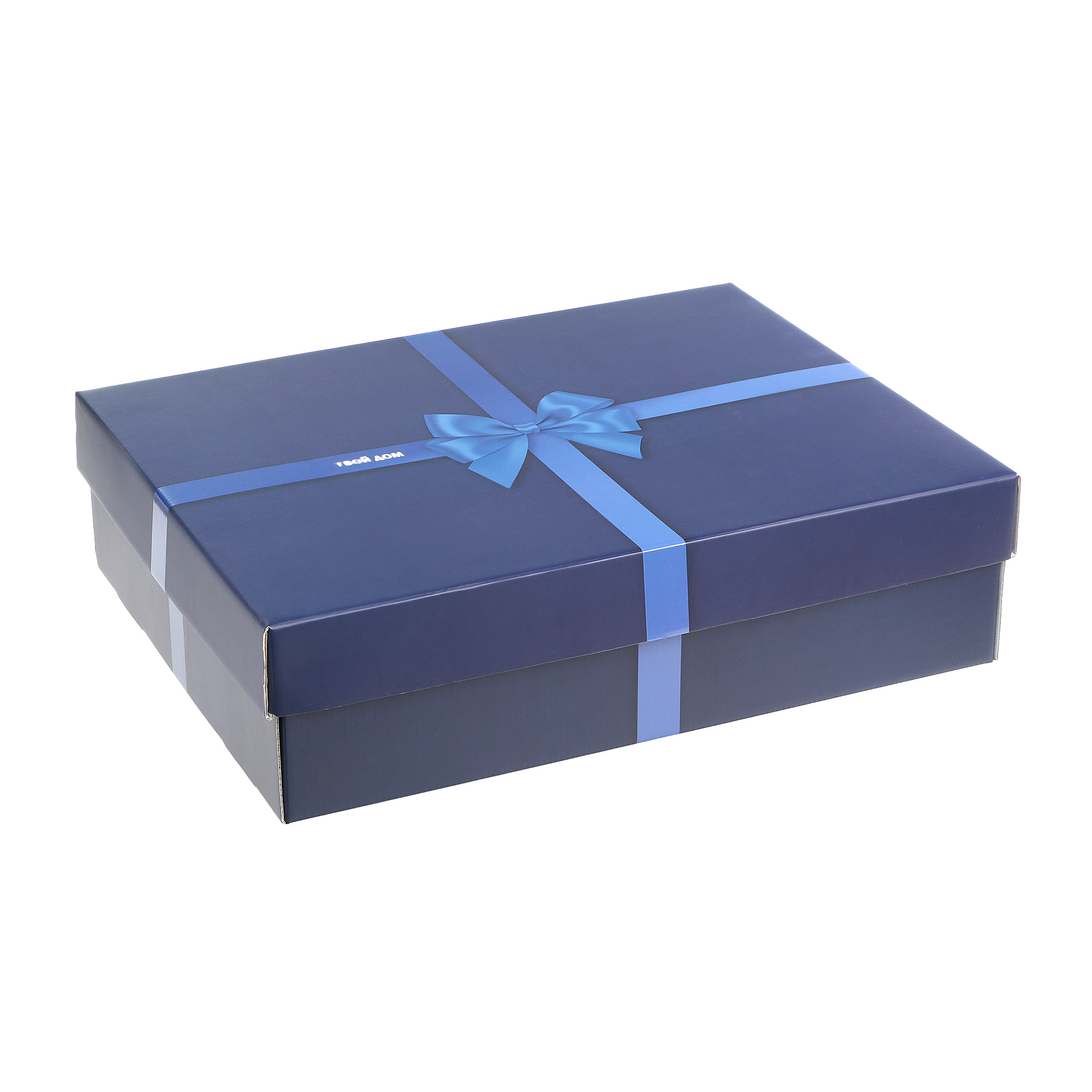 Где купить Коробка подарочная Твой Дом синяя 45x35x12 Твой Дом 