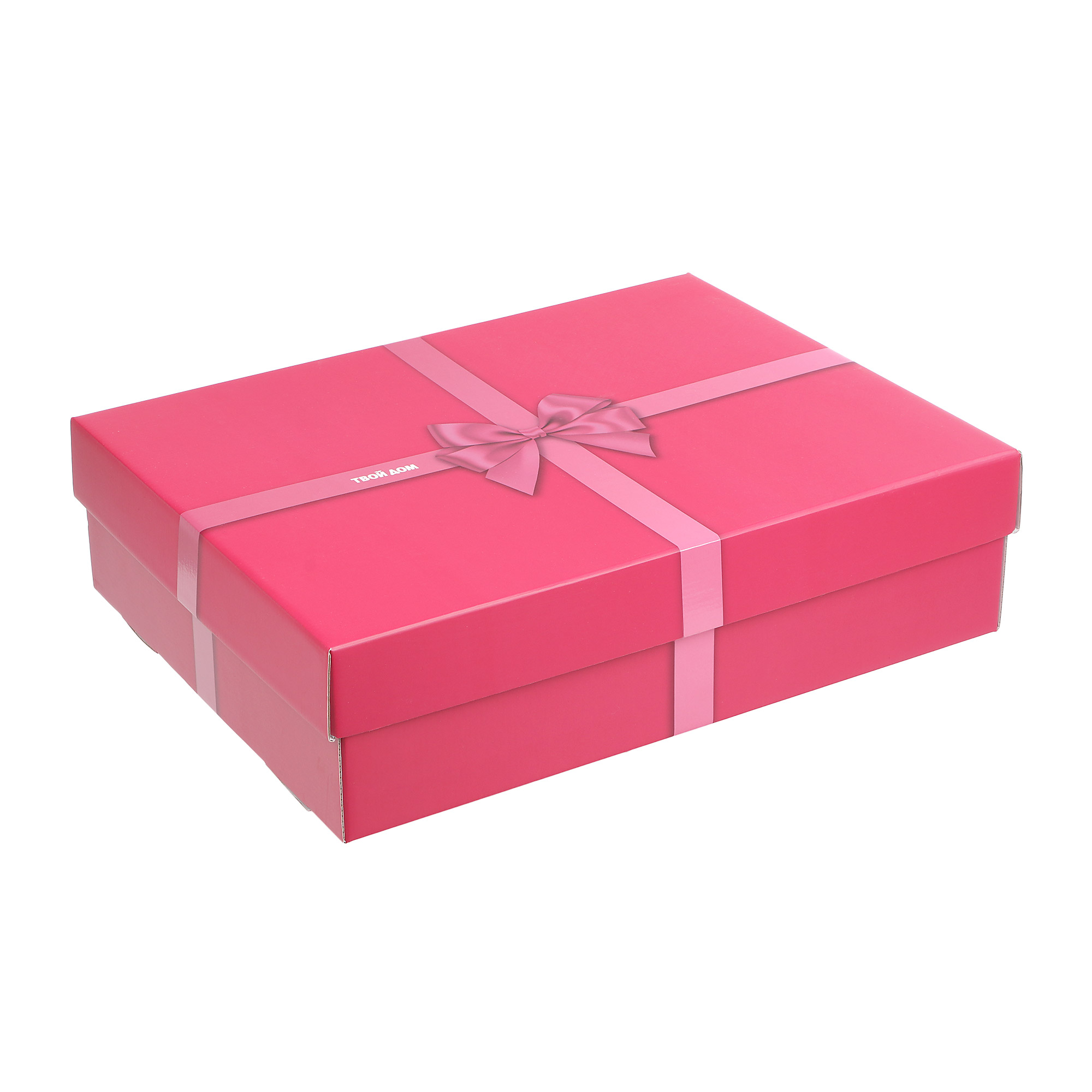 Где купить Коробка подарочная Твой Дом розовая  45x35x12 Твой Дом 