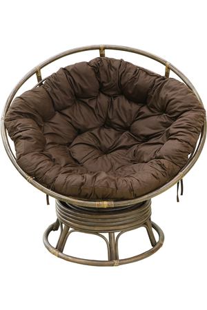 Кресло-папасан Rattan grand medium brown с подушкой