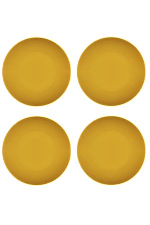 Набор тарелок Top Art Studio Желтый карри 22 см 4 шт