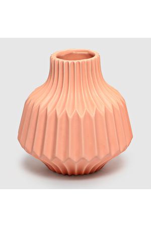 Ваза S&A Ceramic граненая розовая 15х15х15 см